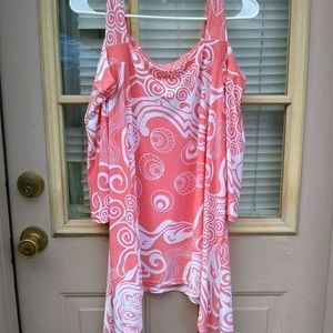 Cold Shoulder Ladies Blouse. NWOT. 2XL